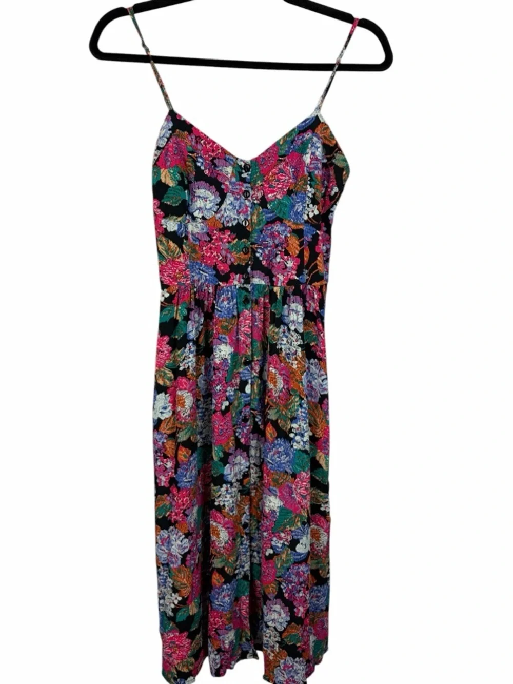 Rolla’s Eve Tapestry Dress Floral Midi Fit & Flare Spaghetti Strap XS - Picture 2 of 16